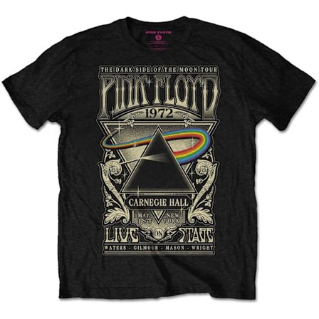 Pink Floyd Unisex Vuxen Carnegie Hall Poster T-Shirt L Svart