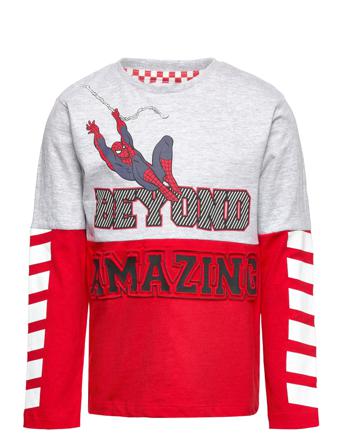 Long-Sleeved T-Shirt Langærmet T-shirt Multi/mønstret Spider-man