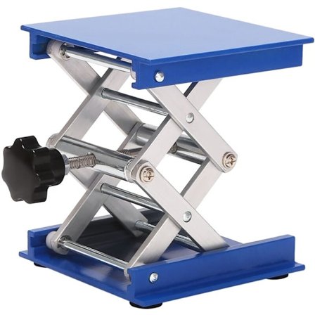 4 tommer aluminiumslegering lab lift sakselift platform/foldbar løftebordspudehøjdejustering til arbejde, eksperimenter