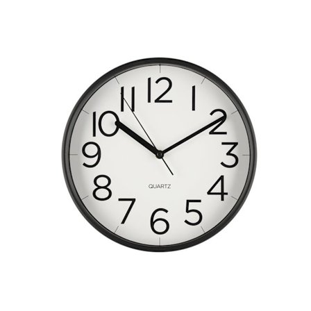 Seinäkello Tiempo 30 cm hiljaisella mekanismilla - Musta