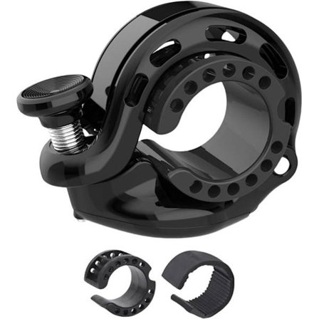 ING Svart cykelklocka - Aluminium cykelklocka - med inbyggd lokaliserare