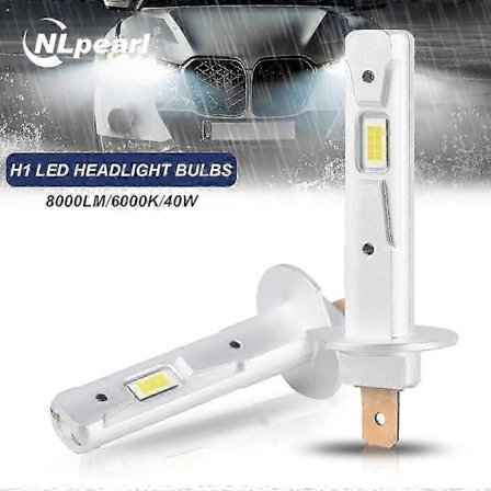 NLpearl 2 kpl H1 LED-ajovalopolttimo Ilman tuuletinta H1 Led-auton sumuvalopolttimot 40W Kaukovalo 6000K Valkoinen LED-ajovalo 12V Autoteollisuus