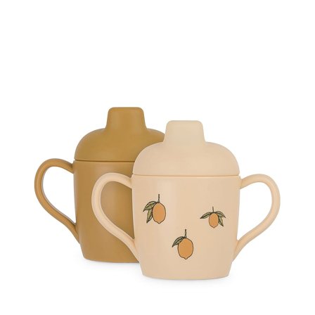 Konges Sløjd Drikkekop m. tud 2-pak Lemon, Børn & Forældre, Spisetid, Tilbehør