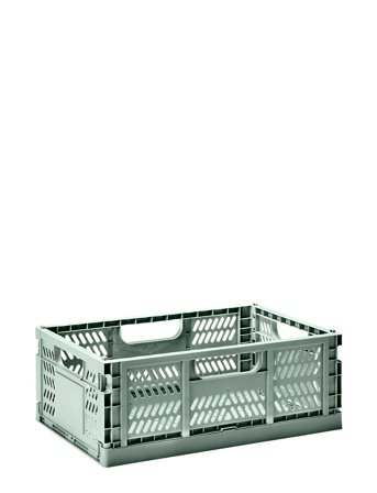3 Sprouts Modern Folding Crate - Large - Green - 43.5CM X 29.4CM X 17.9CM