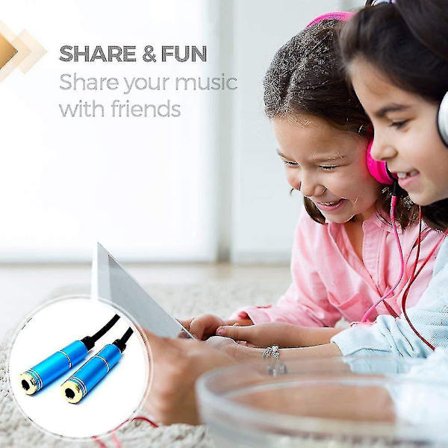 Audio Splitter Cable 3.5mm Male To 2 Port Female Extension Aux Cord Adapter