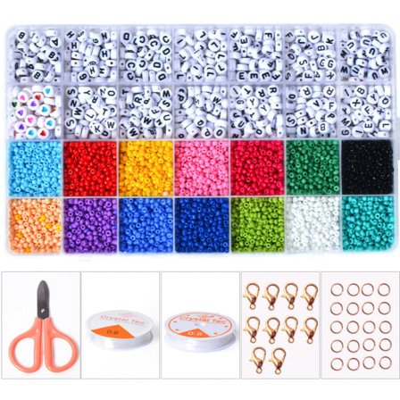 3850 akrylperler 3mm 7mm bokstavperler for smykketilbehør