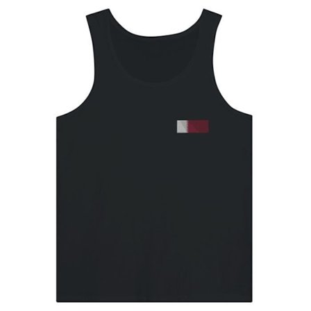 Toppi - Qatar - Musta - 100% puuvillaa - Ohut istuvuus - Brodeeraus