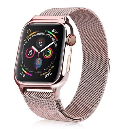 Apple Watch Series 4 44 mm milanesiskt klockarmband i rostfritt stål - Roséguld