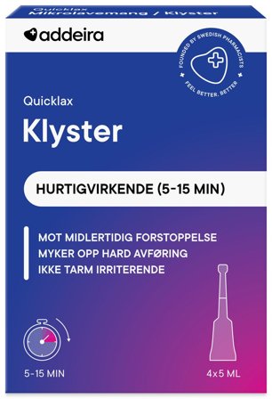 Addeira Quicklax klyster 4 x 5 ml