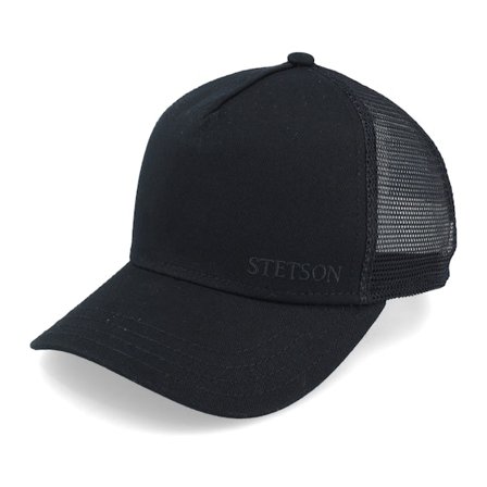 Stetson - Zwart trucker Cap - Kids Cap Cotton Black Trucker @ Hatstore