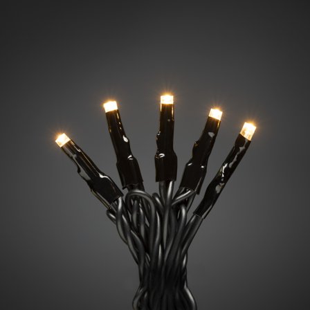 Konstsmide 3627-800 Valosarja amber, musta johto 2,73 m, Valaistus