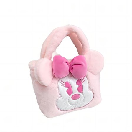 Plys Crossbody Taske med Justerbar Lanyard, Puffy Pung Skuldertaske Møntpung Tilbehør Piger Børn Fødselsdagsgaver(Fen ris)