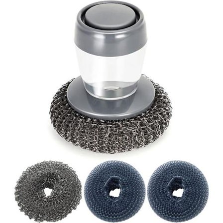 Børste og opvask, børste og rengøring, opvask med udskiftningsbørste, genanvendelig og holdbar til rengøring