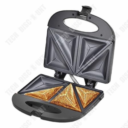 Sandwichiini - TD - Kolmiomainen - 650W - Musta - Tarttumaton