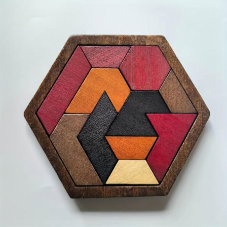 Otte-kantet træpuslespil, lærerigt legetøj til familieinteraktion og bærbart puslespil, perfekt til Halloween, jul, Thanksgiving-gaver