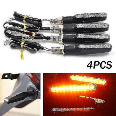 4 stk. nye motorsykkel 12 LED blinklys med gult blinklys (ruipei)