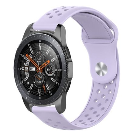 22mm Samsung Galaxy Watch (46mm) silikoninen kellonauha - Vaaleanvioletti
