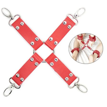 PU Lær Håndjern Øyemaske BDSM Bondage Restriksjon Erotisk Tilbehør Sexleketøy for Kvinner Par Voksenspill Slave Cosplay