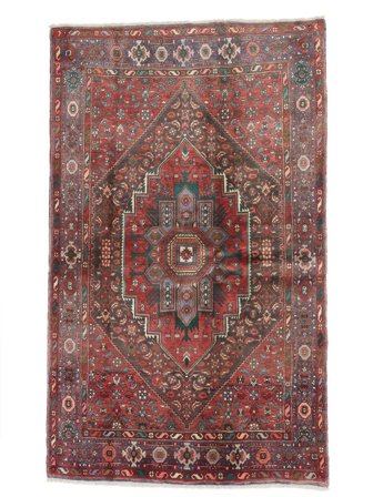 Handgeknüpft Hamadan 130X200 Wollteppich Klein