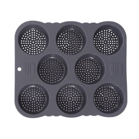 8 Cavity Hamburger Bull Form Bakpanna Hushållsbrödstillverkningsverktyg för bullar