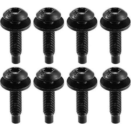 8 kpl Kovakatto Torx-ruuveja Jeep Wrangler Jk 2007-2018: Ylimääräisen pitkät autojen korvausruuvit, ruostumaton teräs, musta