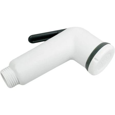 Styck Båd- eller Autocamperbrusehoved med Vandbesparende Brusehoved (Lige Tilslutning - Hvid/Grå)