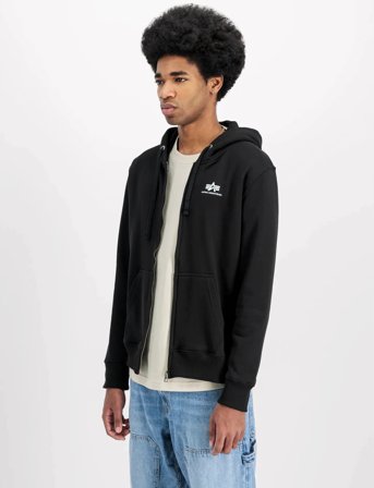 Alpha Industries Basic Zip Hoodie Sl - Black - XL