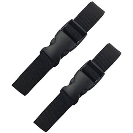 2-pack 4 meter nylonremmar, universalremmar med snabbspänne, svart 4 m svart 4 m svart 4 m