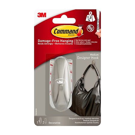 COMMAND Designkrok medium i børstet nikkel 17081BNUKN