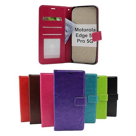 Crazy Horse Motorola Edge 50 Pro 5G Plånboksfodral