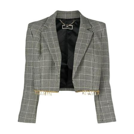 Elisabetta Franchi, Elisabetta Franchi Jackets Spotted Szary, Kobieta, Rozmiar: S