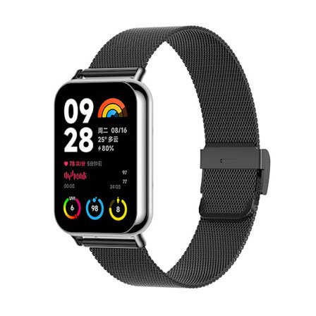 Milanese reim for Xiaomi Smart Band 9 Pro (Svart)