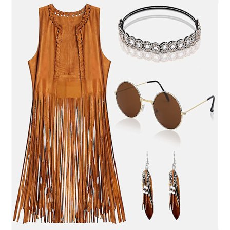 Disco-kostymer 70-tal med accessoarer för kvinnor