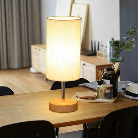 Touchlampe med 2 USB-porter 3-nivås Lysstyrke Nattbordslampe LED-lampe Inkludert Kompatibel med Nattbord Spisestue