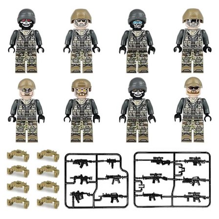 C1 Anti-terrorism Minifigur Militärdocka Moc Barnens Monterade Byggklossar Leksaker Vapen Och Utrustning Yxa Spade(påse,C-1)