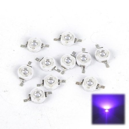 10 st 3W LED-lampor med UV-ljuschips 395nm LED ultraviolett ljus