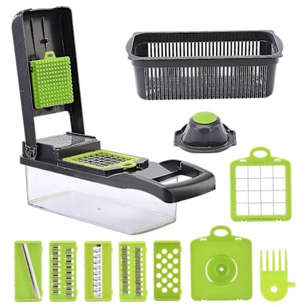 14 i 1 Multifunksjons Grønnsakshakker Frukt Mat Skjærer