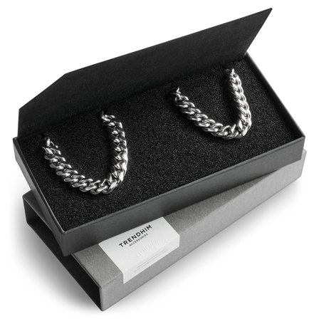 Caja de regalo para pulsera y collar con cadena de acero quirúrgico de 8 mm para hombres - Cajas de regalo