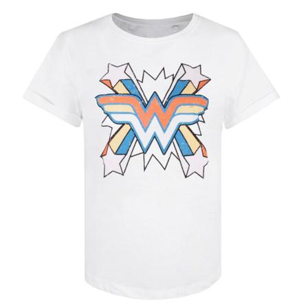 Wonder Woman Dam/dam Burst T-shirt Xl Vit/blå/rosa