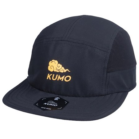 Kumo - Schwarz 5panel Cap - Logo Yellow Cloudfit Black 5-Panel @ Hatstore