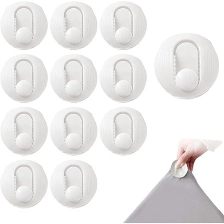 12 stykker dynefastgørelser, dynebetræksklemmer, dyneklemme, dynebetræksklemme, tang til dyne, til lagner, gardiner, strømper, håndklæder_tfrf