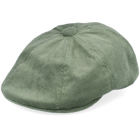 Kangol - Green flatcap Czapka Z Daszkiem - Cord Hawker Olive Flat Cap @ Hatstore