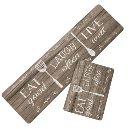 Keittiön matot ja lattiamatot, tahroja hylkivä liukumaton lattiamatto pehmustetulla väsymystä estävällä tuella, vedenpitävä helppohoitoinen matto 