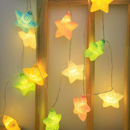 Batterilåda LED crack ljusslinga love star crack pendel dekorativt ljus