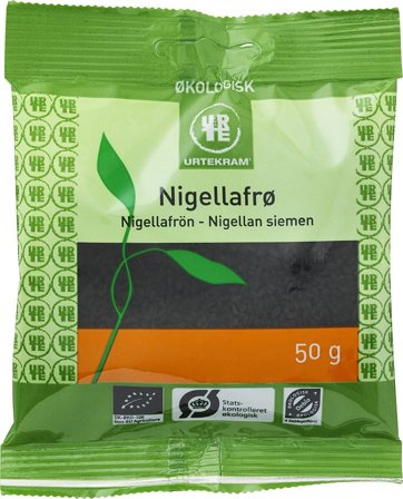 Urtekram Nigellafrø Ø 50 g, Helse & Madvarer, Kerner & Frø, Frø