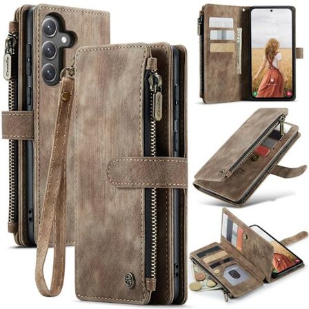 CASEME Samsung Galaxy S25 FE Cover with Stand - Brown