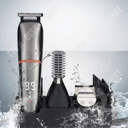 Elektrisk rakapparat - TECH DISCOUNT - TD 6 i 1 - Vattentålig - LCD-skärm - Multifunktionell