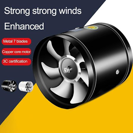 Tovejs Røggasudluftningsventilator med støjreduktion - Stabil drift, super sug, stærk vindventilation - Tykke blade til ensartet luftvolumen