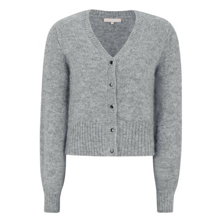 Soft Rebels, SRStinne V-neck Knit Cardigan - Medium Grey Melange Grijs, Dames, Maat:M