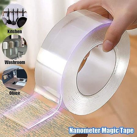 Transparent Nano-tape 2mm Thickness Reusable Double-sided Tape Universal Disks Glue